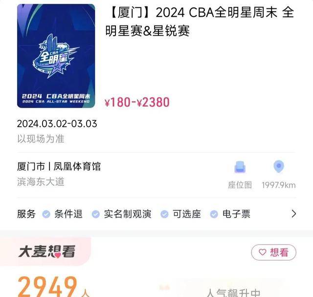 CBA全明星遭爆冷！新票王号召力不够，辽粤球迷宁肯看联赛