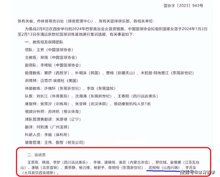 中国女篮15人大名单出炉！李梦和李月汝领衔，目标奥运会门票